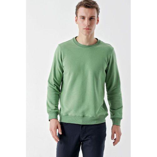 Slimfit  Bisiklet Yaka Düz Renk 2 iplik Erkek Sweatshirt
