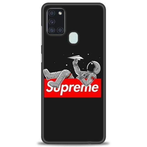 Samsung Galaxy A21S Kılıf HD Baskılı Kılıf - Supreme + Tam Ekran Koruyucu