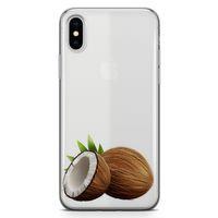 Apple iPhone X Kılıf Hindistan Cevizi Arka Kapak Koruma Desenli Full Koruyucu