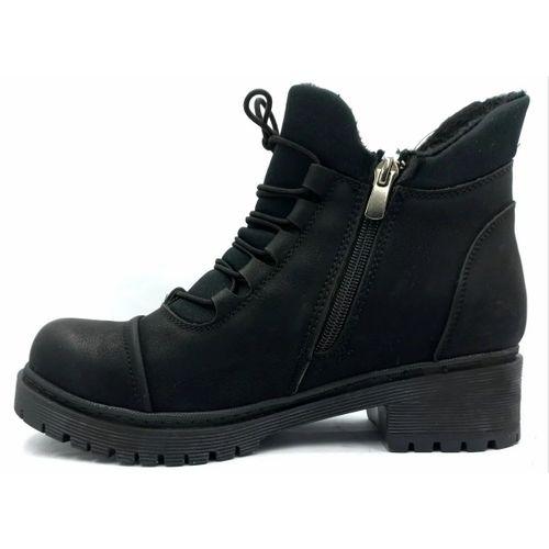 PUNTO 237104 Siyah 5 Cm Fermuarlı Kadın Bot