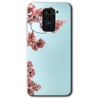 Redmi Note 9 Kılıf HD Desen Baskılı Arka Kapak - Japon Çiçeği