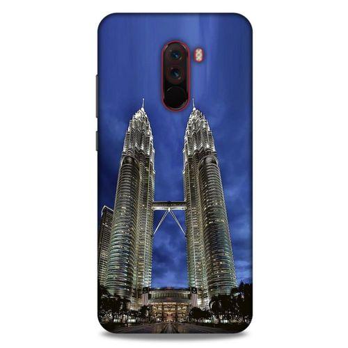Xiaomi Pocophone F1 Kılıf Dünya Mimarisi (20) Koruyucu Kılıf Petronas Kuleleri Malezya