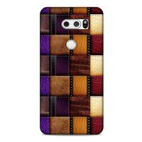 LG K40S Kılıf Patchwork (13) Silikon Kap Mor Turuncu