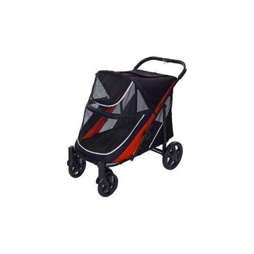 Eurodog Katlanabilir Köpek Arabası Siyah Kırmızı (05621) 112x65x100 Cm