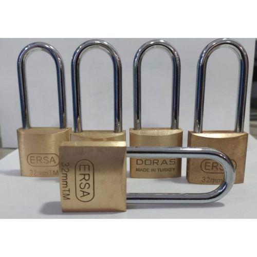 Doras Ersa 5'li Set Uzun Kanca Pas Pirinç Asma Kilit 30 Mm