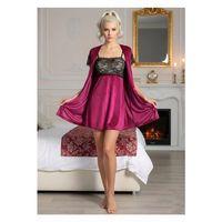 Fuşya Kadife Sabahlık & Gecelik Takım 2' Li - 1427