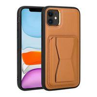 Apple iPhone 12 Kılıf Kartlıklı Standlı Pu Deri Zore Memo Kapak