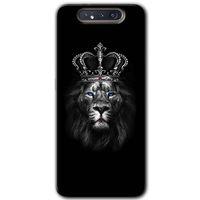 Potkal Hediye Fabrikası Samsung Galaxy A80 Kılıf HD Desen Baskılı Arka Kapak - King Lion