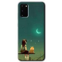 Samsung Galaxy S20 HD Baskılı Kılıf + 9D Tam Ekran Koruyucu - Kedili Kız