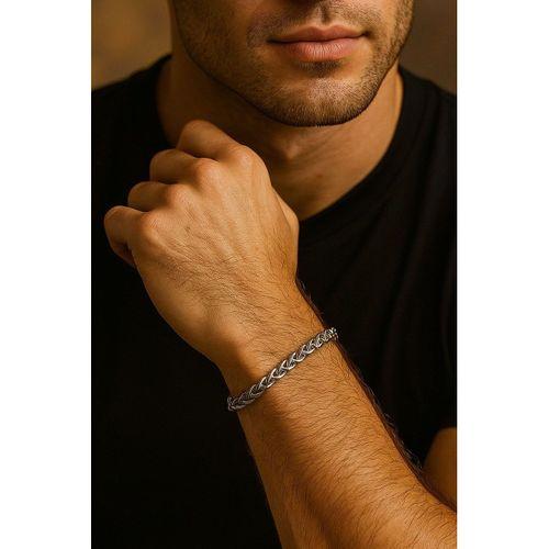 Lufigo Angelus Model 3Mm Kalın Kararmaz Unisex Bileklik Gümüş Kaplama – SNJ-357