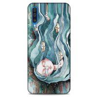 Samsung Galaxy A30s Kılıf Depresyon (45) Liquid Air Kılıf Bordo Gri