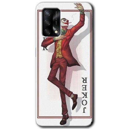 MRCİLETİSİM Oppo A54 Kılıf Baskılı Kapak - Joker İskambil + 5D Tam Kaplayan Cam