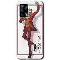 MRCİLETİSİM Oppo A54 Kılıf Baskılı Kapak - Joker İskambil + 5D Tam Kaplayan Cam