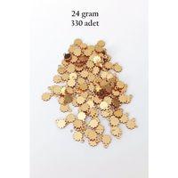 Oya Abiye Bileklik Kolye Pleksi Metalik Plastik Pul Altın Renk 24 gram 330 adet - BNC534
