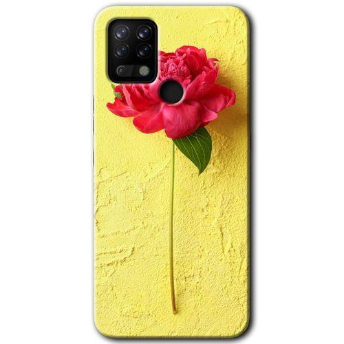 MRCİLETİSİM Tecno Pova Kılıf HD Desen Baskılı Arka Kapak+Temperli Cam - Kırmızı Gül