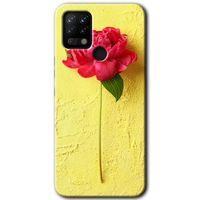 MRCİLETİSİM Tecno Pova Kılıf HD Desen Baskılı Arka Kapak+Temperli Cam - Kırmızı Gül