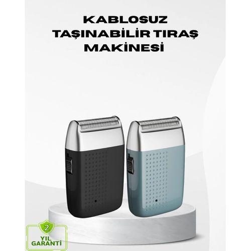 Kablosuz Şarjlı Sakal Tıraş Makinesi – Kuru Kullanım, Uzun Pil Ömrü