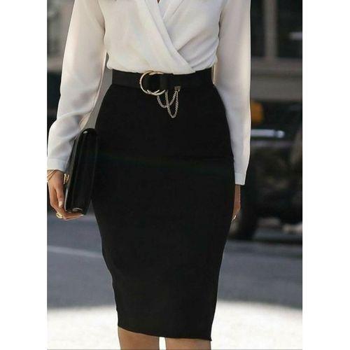 Kadın Uzun Kollu Kruvaze Yaka Janjan Krep Midi Elbise