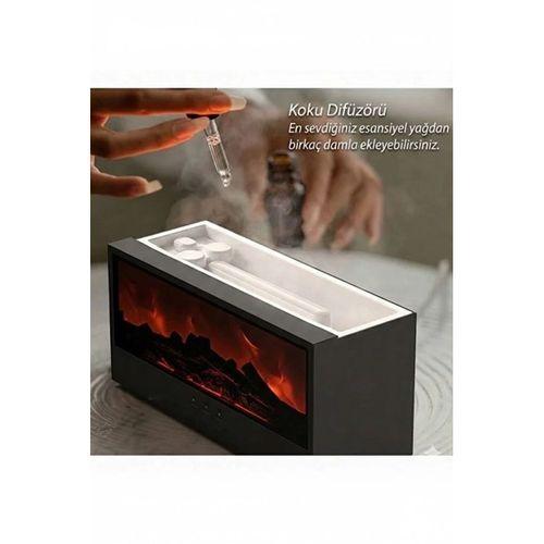 A4 Şömine Esintili Aromaterapi Difüzörü Ultrasonik Hava Nemlendici