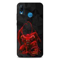 Lopard Huawei P20 Lite Uyumlu Kılıf Tattoo's (17) Tasarım Kılıf Red Dragon