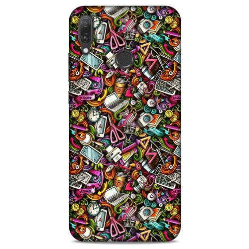 Graffitix (10) Desenli Silikon Kapak Huawei Y9 2019 Kılıf