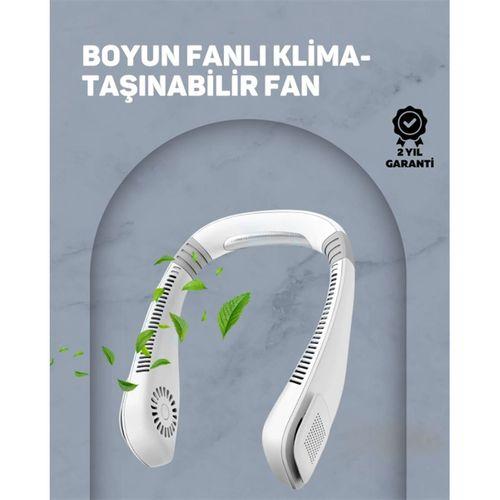 Usb  Giyilebilir Fan | 5 Kademeli Rüzgar Hızı, Sessiz Turbo Soğutma, 360° Hava Sirkülasyonu