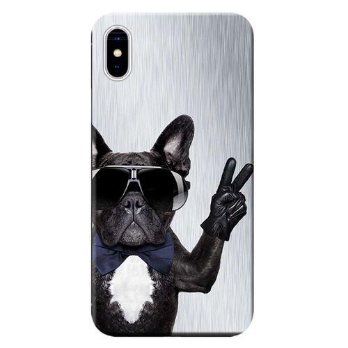 iPhone XS Max Kılıf Kokteyl Parti Köpek Baskılı Esnek TPU Silikon