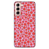 Samsung Galaxy S21 Uyumlu Kılıf Pembe Delisi (30) Silicone Case Karpuz