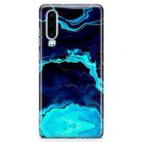 Huawei P30 Kılıf Premium Mermer Arka Kapak Koruma Desenli Full Koruyucu