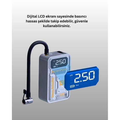 Mini Boy Elektrikli Şarjlı Yüksek Basınçlı Lastik Şişirme Pompası