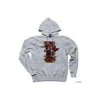 Iron Man Team Attack Gri Kapşonlu Sweatshirt Hoodie