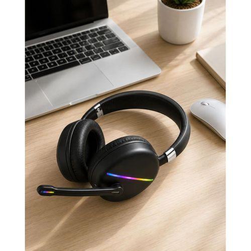 Bluetooth 5.0 Kablosuz Kulak Üstü Kulaklık Mikrofonlu Rgb Aydınlatmalı