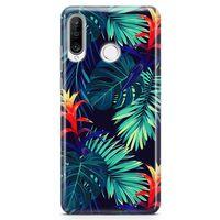 Huawei P30 Lite 2020 Kılıf Pasifik Yapraklar Arka Kapak Koruma Desenli Full Koruyucu