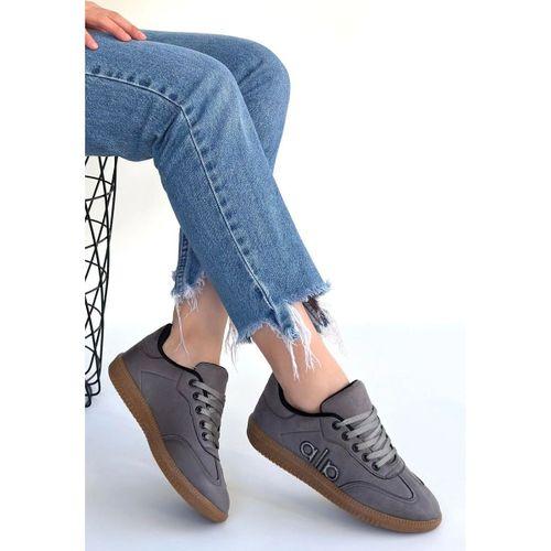 Lendo Gri Süet Bağcıklı Spor Ayakkabı