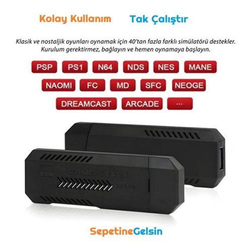 Sepetinegelsin X2 Plus Game Stick, Retro Atari, Hd Video Oyun Konsolu, 3D Retro Oyun, Dahili 30000 Oyun
