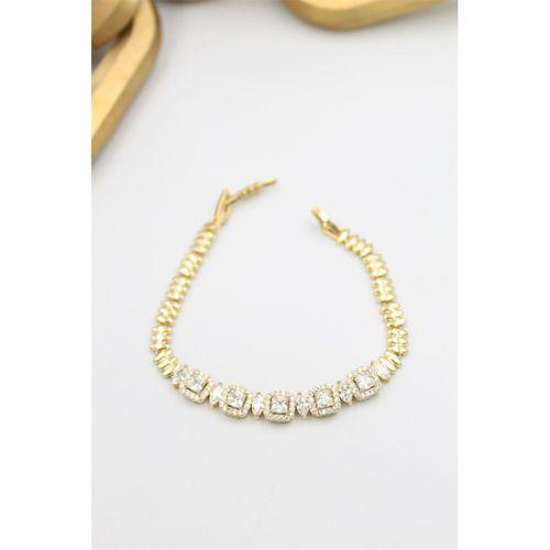 Taşlı Xuping Bileklik - Altın