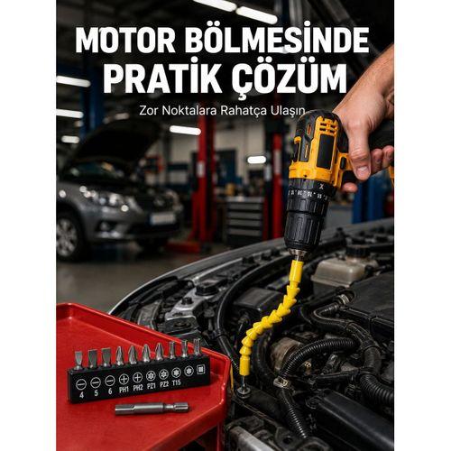 12 Parça Vidalama Uç Seti Akrobat Tasarım Dayanıklı Metal Yeni Nesil