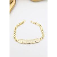 Taşlı Xuping Bileklik - Altın