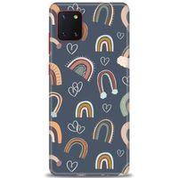 Samsung Galaxy A81 / Note 10 Lite Kılıf HD Baskılı Kılıf - Gökyüzü Kalp + Tam Ekran Koruyucu