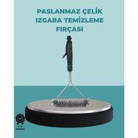 Uzun Saplı Paslanmaz Çelik Izgara Temizlik Fırçası