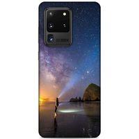 Lopard Samsung Galaxy S20 Ultra Uyumlu Kılıf Gece'S (21) Koruyucu Kapak Sarı Mavi