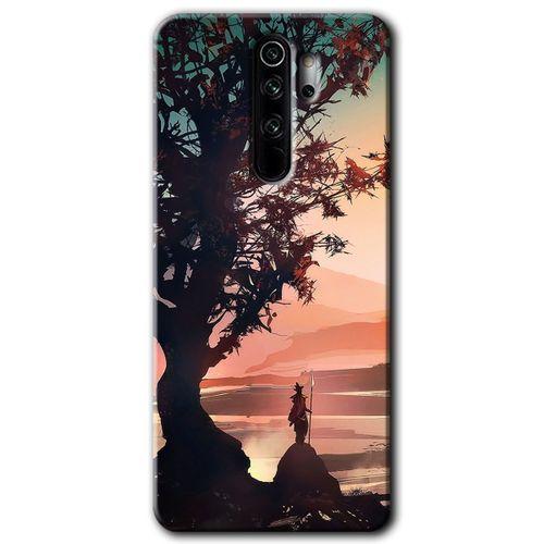 Xiaomi Redmi Note 8 Pro Kılıf Baskılı Kapak - Yalnız Savaşcı + 5D Tam Kaplayan Cam