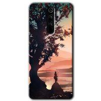 Xiaomi Redmi Note 8 Pro Kılıf Baskılı Kapak - Yalnız Savaşcı + 5D Tam Kaplayan Cam