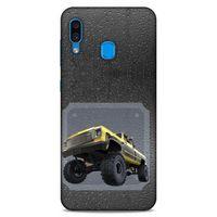 Lopard Samsung Galaxy A30 Uyumlu Kılıf PickUpX (22) Tam Koruma Kılıfı Sarı Siyah