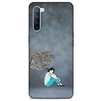 Oppo Reno 3 Kılıf Depresyon (5) Koruma Kabı Fuşya