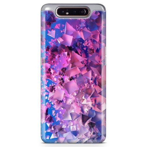 Samsung Galaxy A80 Kılıf Mat Pırlanta Arka Kapak Koruma Desenli Full Koruyucu