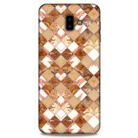 Mermer Desenli (24) Tema Darbe Emici Kılıf Kestane Samsung Galaxy J6 Plus Kılıf