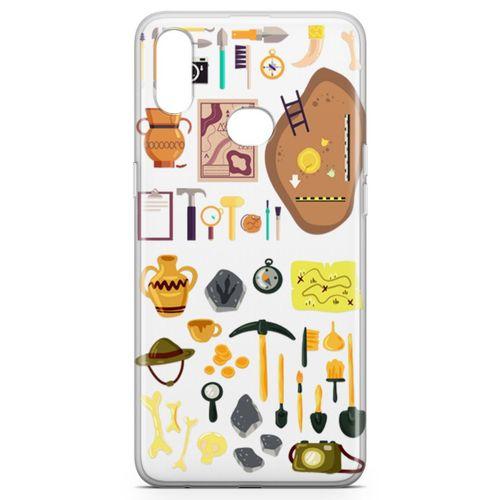 Samsung Galaxy A10s Kılıf Arkeolog Malzemeleri Arka Kapak Koruma Desenli Full Koruyucu