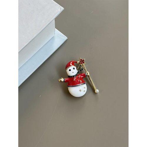 Kardan Adam Broş - Kırmızı