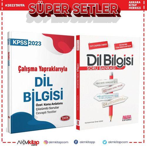 Data Yayınları 2023 KPSS Dil Bilgisi Çalışma Yaprakları ve AKM Dil Bilgisi Soru Bankası Seti 2 Kitap